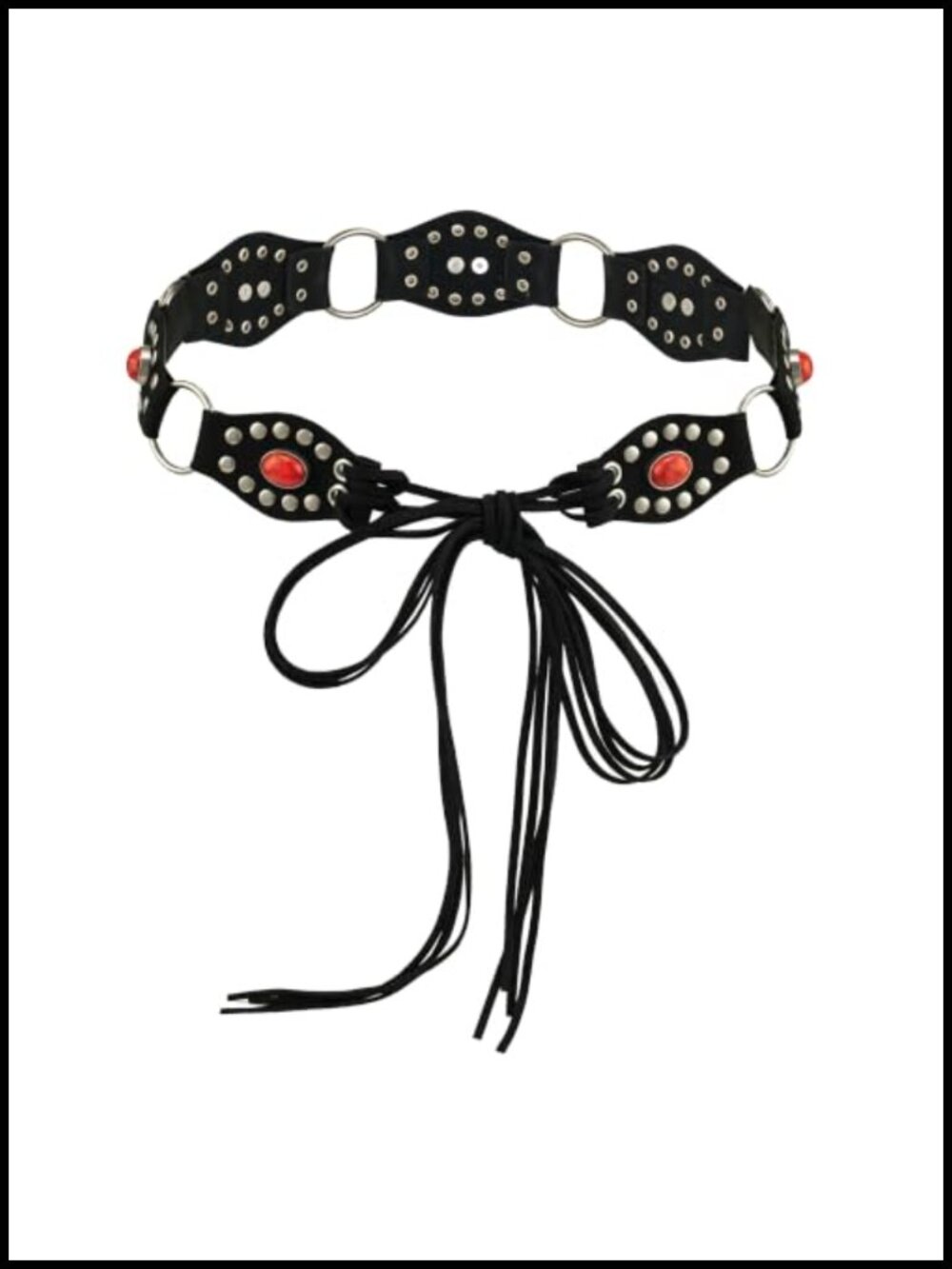 Boho Western Concho Waist Belt Faux Leather Adjustable One Size